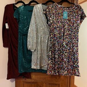 Sequin Cocktail Dresses Collection NWT